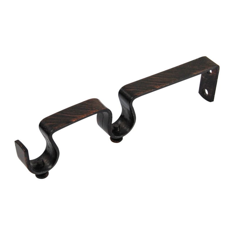 DOUBLE CURTAIL ROD SUPPORT / BLACK-COPPER / FOR D.18