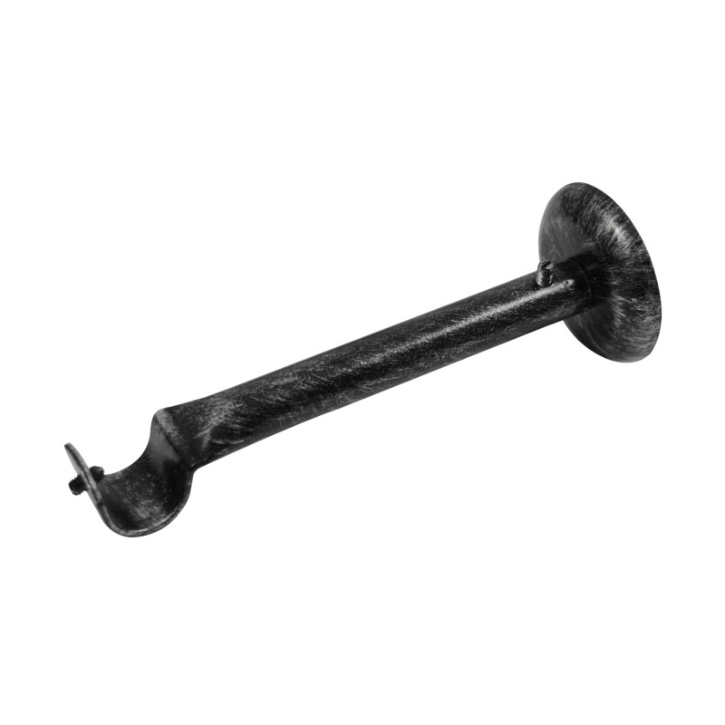 SINGLE CURTAIL ROD SET D.18 / BLACK-SILVER / BISHOP END SINGLE CURTAIL ROD SET D.18 / BLACK-SILVER / BISHOP END