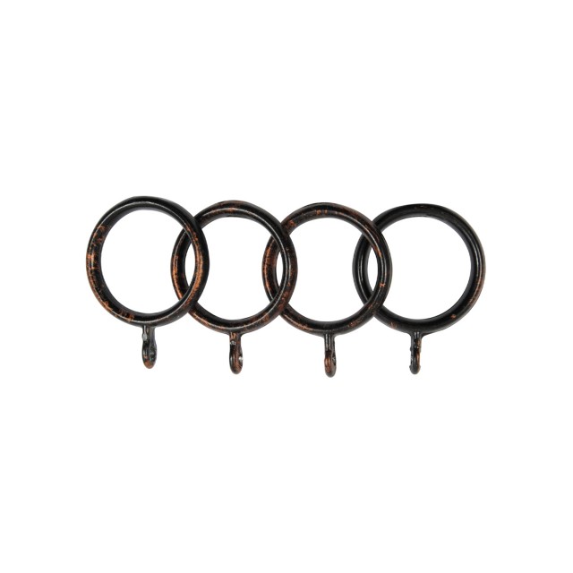 STEEL CURTAIL ROD RING / BLACK-COPPER / FOR D.18