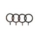SINGLE CURTAIL ROD SET D.18 / GOLD-ANTIQUE / SPRT END SINGLE METAL CURTAIN ROD SET D.18