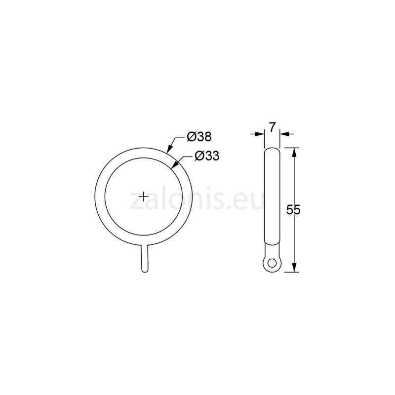 SINGLE CURTAIL ROD SET D.18 / BLACK-SILVER / BISHOP END SINGLE CURTAIL ROD SET D.18 / BLACK-SILVER / BISHOP END