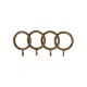 SINGLE CURTAIL ROD SET D.18 / GOLD-ANTIQUE / PEACOCK END