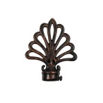 PEACOCK CURTAIL ROD END / BLACK-COPPER / FOR D.18