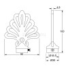 SINGLE CURTAIL ROD SET D.18 / BLACK-COPPER / PEACOCK END SINGLE CURTAIL ROD SET D.18 / BLACK-COPPER / PEACOCK END