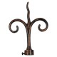 SINGLE CURTAIL ROD SET D.18 / BLACK-COPPER / SPROUT END