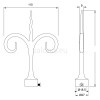 SINGLE CURTAIL ROD SET D.18 / BLACK-COPPER / SPROUT END SINGLE CURTAIL ROD SET D.18 / BLACK-COPPER / SPROUT END