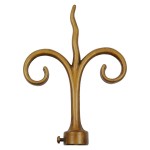 SPROUT CURTAIL ROD END / GOLD-ANTIQUE / FOR D.18