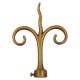 SINGLE CURTAIL ROD SET D.18 / GOLD-ANTIQUE / SPROUT END