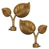 SINGLE CURTAIL ROD SET D.18 / GOLD-ANTIQUE / LEAF END SINGLE CURTAIL ROD SET D.18 / GOLD-ANTIQUE / LEAF END