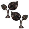 SINGLE CURTAIL ROD SET D.18 / BLACK-COPPER / LEAF END SINGLE CURTAIL ROD SET D.18 / BLACK-COPPER / LEAF END
