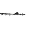 SINGLE CURTAIL ROD SET D.18 / BLACK-SILVER / SPEAR END SINGLE CURTAIL ROD SET D.18 / BLACK-SILVER / SPEAR END