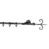 SINGLE CURTAIL ROD SET D.18 / BLACK-SILVER / SPROUT END SINGLE CURTAIL ROD SET D.18 / BLACK-SILVER / SPROUT END