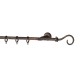 SINGLE CURTAIL ROD SET D.18 / GOLD-ANTIQUE / SPRT END SINGLE METAL CURTAIN ROD SET D.18