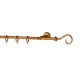 SINGLE CURTAIL ROD SET D.18 / GOLD-ANTIQUE / BISHOP END