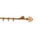 SINGLE CURTAIL ROD SET D.18 / GOLD-ANTIQUE / PEACOCK END