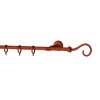 SINGLE CURTAIL ROD SET D.18 / GOLD-RED / BISHOP END SINGLE CURTAIL ROD SET D.18 / GOLD-RED / BISHOP END