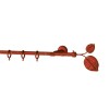 SINGLE CURTAIL ROD SET D.18 / GOLD-RED / LEAF END SINGLE CURTAIL ROD SET D.18 / GOLD-RED / LEAF END