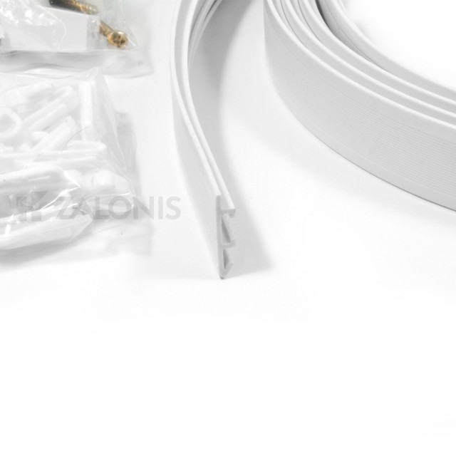 FLEXIBLE PLASTIC RAIL / WHITE