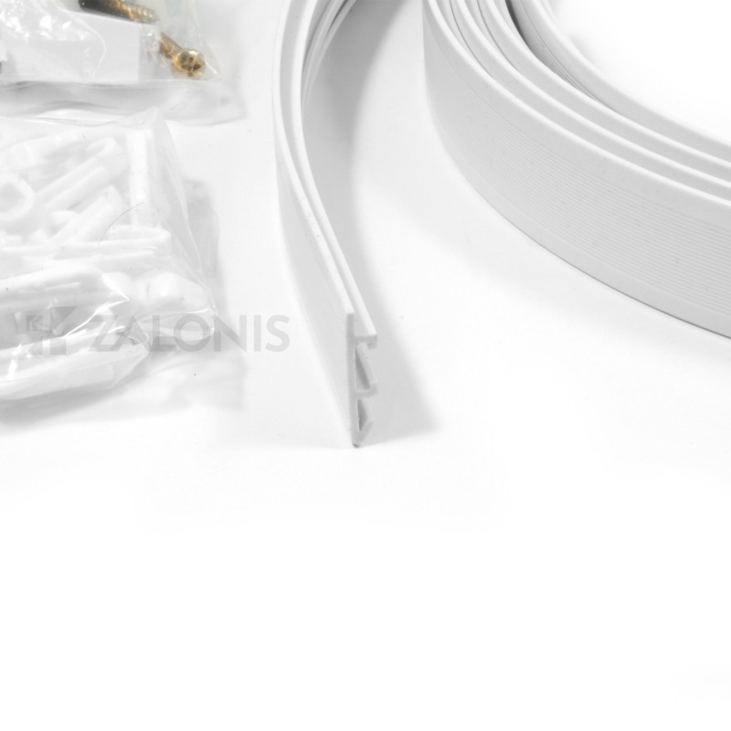 FLEXIBLE PLASTIC RAIL / WHITE RAILS