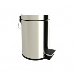 BATHROOM BIN 6LT STAINLESS STEEL / MAT NICKEL