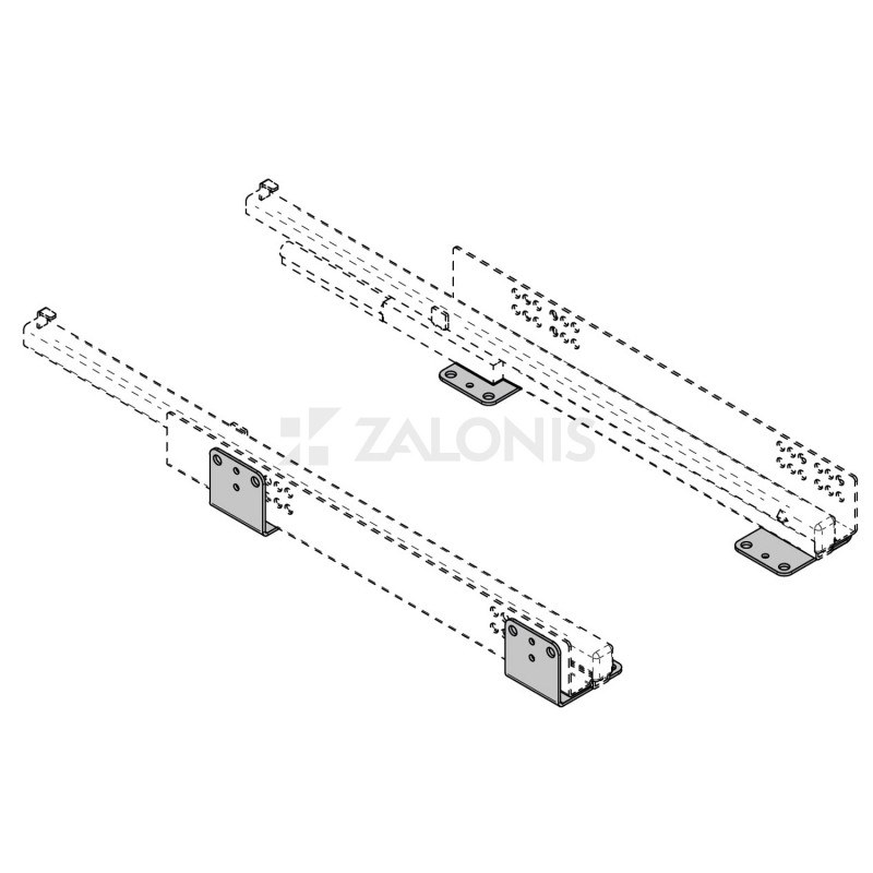 BOTTOM FIXING ACCESORY SET FOR m.749 PULL OUT BASE CABINET RACKS