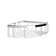 BOTTLE BASKET SHALLOW CORNER CHROME PLATED