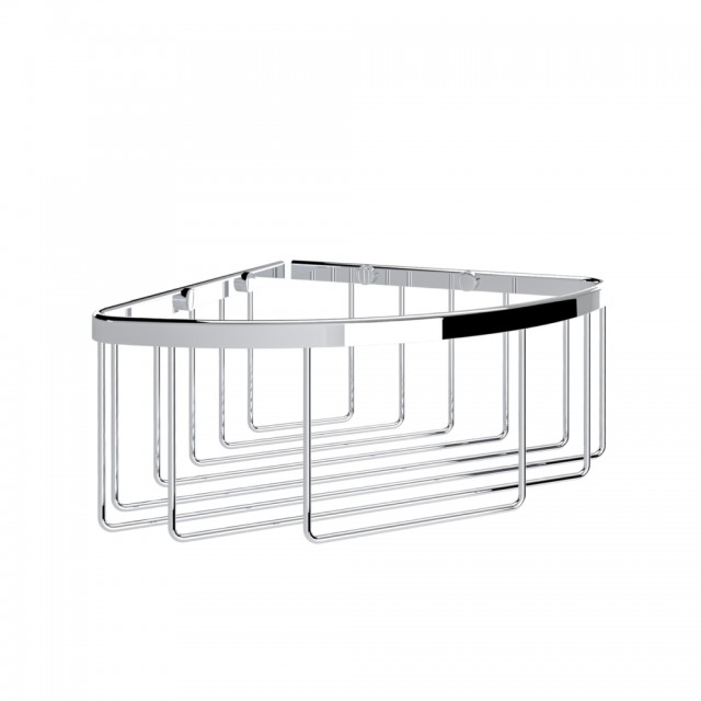 BOTTLE BASKET CORNER DEEP CHROME PLATED