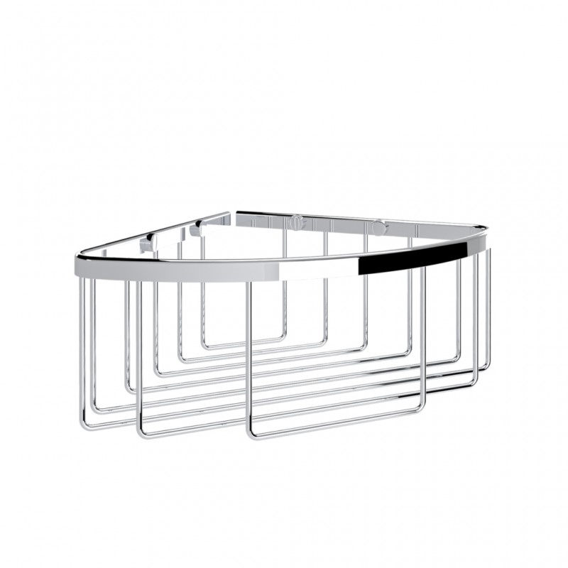 BOTTLE BASKET CORNER DEEP CHROME PLATED
