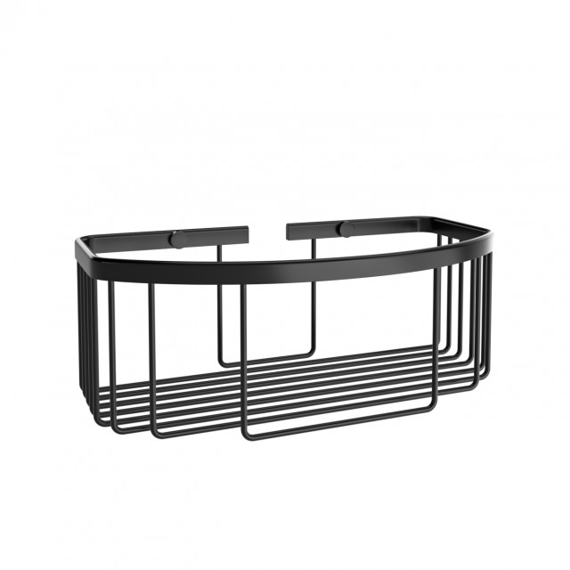 BOTTLE BASKET DEEP PARALLELOGRAM BLACK