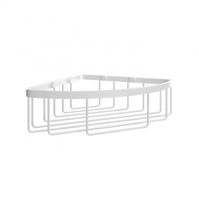 BOTTLE BASKET SHALLOW CORNER WHITE