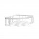 BOTTLE BASKET SHALLOW CORNER WHITE SPONGE AND BOTTLE BASKETS