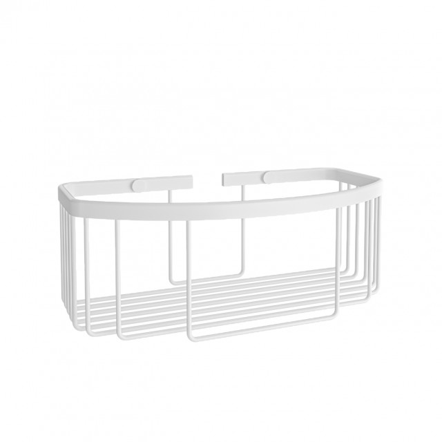 BOTTLE BASKET DEEP PARALLELOGRAM WHITE