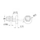 ROLLER FOR SHOWER BLIND 02 - 23mm / WHITE