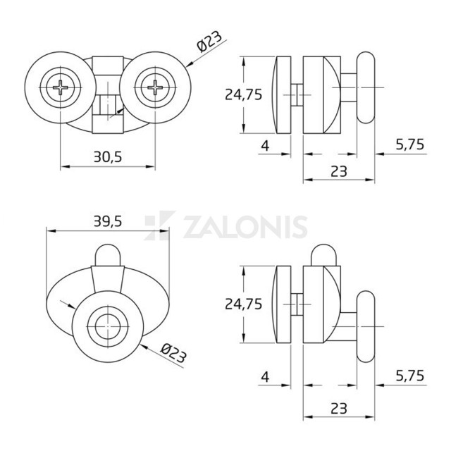 ΣΕΤ ΡΑΟΥΛΑ ΝΤΟΥΖΙΕΡΑΣ 03 - 23mm / ΓΚΡΙ