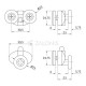 ROLLER SET FOR SHOWER BLIND 03 - 23mm / GRAY  SHOWER WHEELS