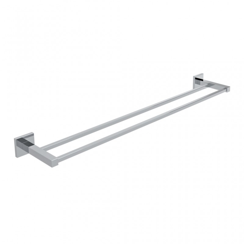 CUBE - DOUBLE TOWEL RAIL 60cm CHROMIUM