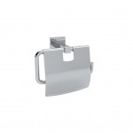 CUBE - TOILET ROLL HOLDER WITH LID CHROMIUM
