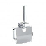DELTA - DOUBLE TOILET ROLL HOLDER WITH LID CHROMIUM