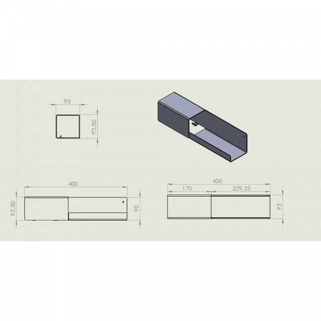 STRANTZA - DOUBLE ROBE HOOK WITH SIDE SHELF