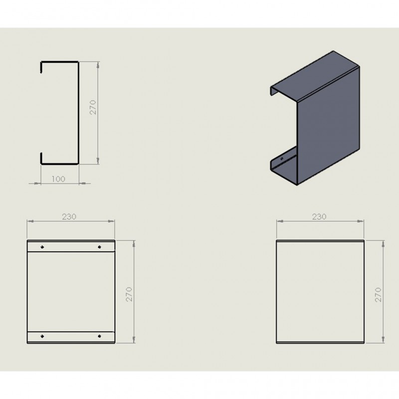STRANTZA - BOX SHELF 27cm (height) BLACK VERDI - STRANTZA
