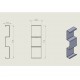 STRANTZA - TRIPLE BOX SHELF BLACK VERDI - STRANTZA