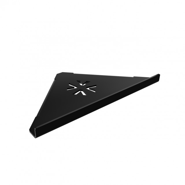 STRANTZA - CORNER SHELF WITH FACADE 2cm BLACK