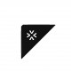STRANTZA - CORNER SHELF WITH FACADE 2cm BLACK VERDI - STRANTZA