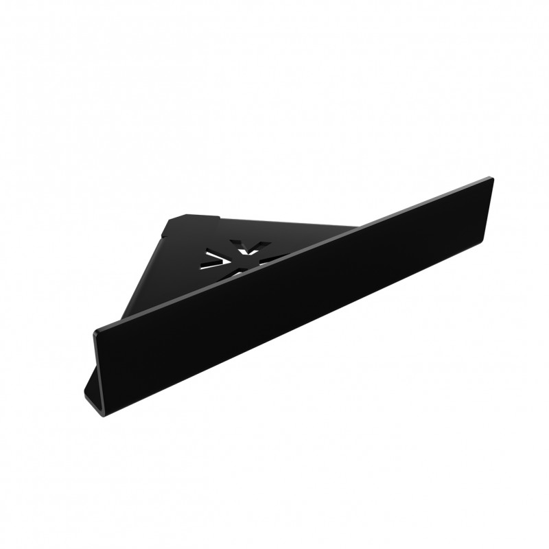 STRANTZA - CORNER SHELF WITH FACADE 5cm BLACK VERDI - STRANTZA