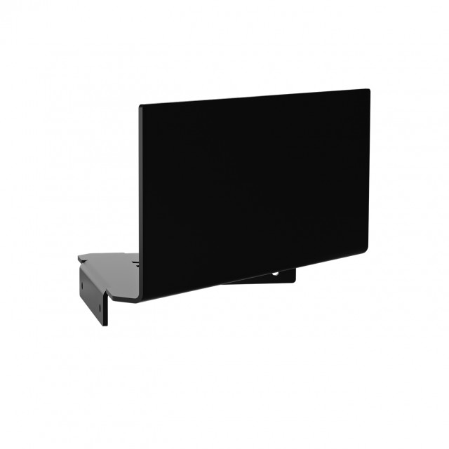 STRANTZA - CORNER SHELF WITH FACADE 12cm BLACK