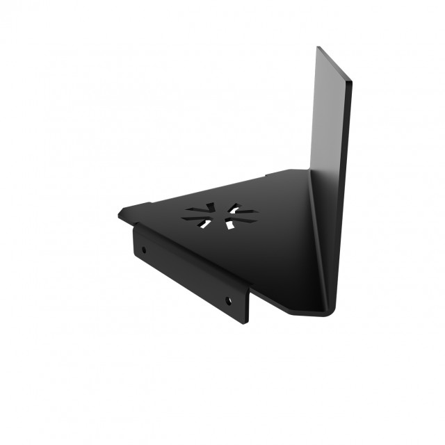 STRANTZA - CORNER SHELF WITH FACADE 12cm BLACK