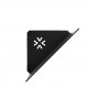 STRANTZA - CORNER SHELF WITH FACADE 12cm BLACK VERDI - STRANTZA