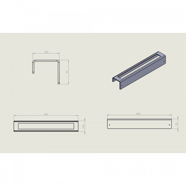 STRANTZA - TOWEL RAIL 60CM BLACK