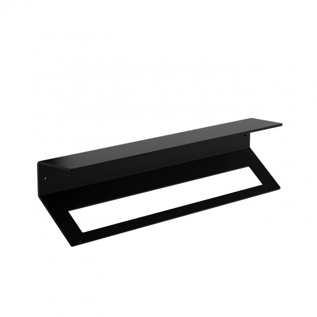 STRANTZA - TOWEL RAIL 60CM WITH SHELF BLACK
