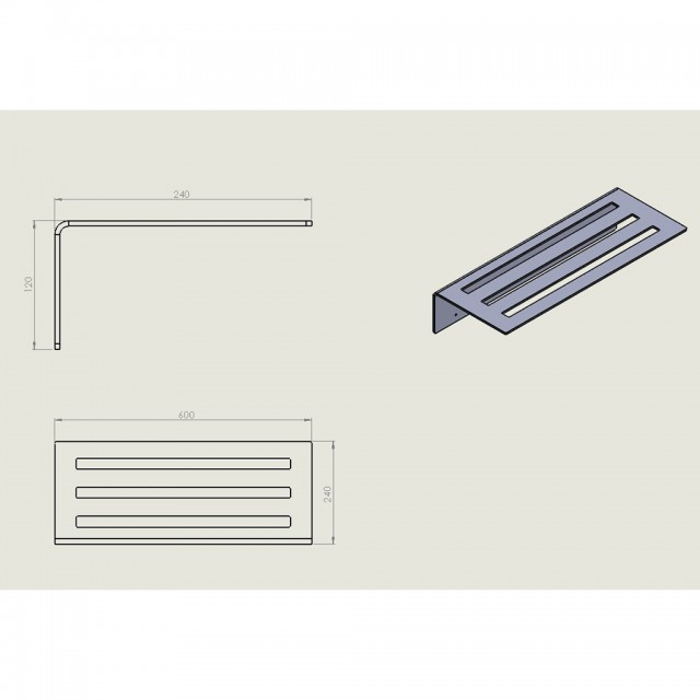 STRANTZA - TOWEL RACK WITH SMALL ROBE HOOKS BLACK